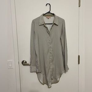 Green striped long shirt 💚